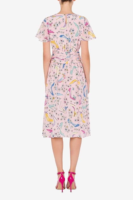 HEELS & FLOWERS MIDI DRESS PINK 2