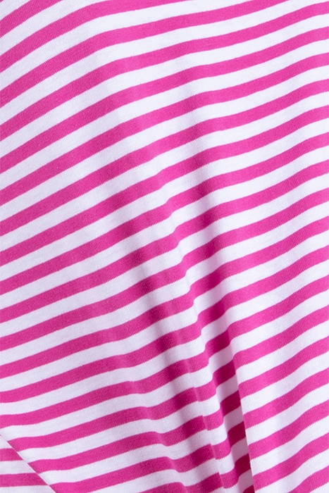 CREW STRIPE TEE WILD ROSA/WHITE 3