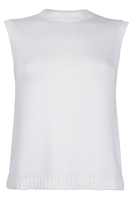 OVERSIZE KNIT TANK IVORY 1