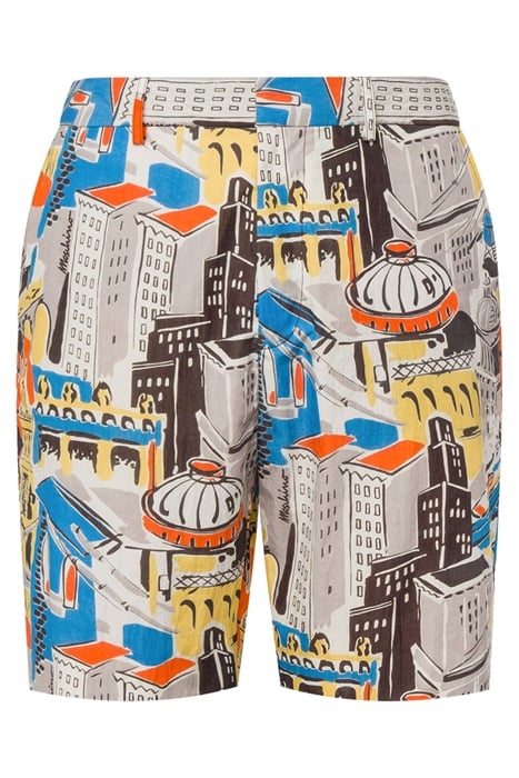 CITY PRINT NYLON BERMUDA SHORTS GREY 3