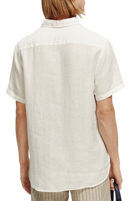SHORT SLEEVE LINEN SHIRT WHITE 3