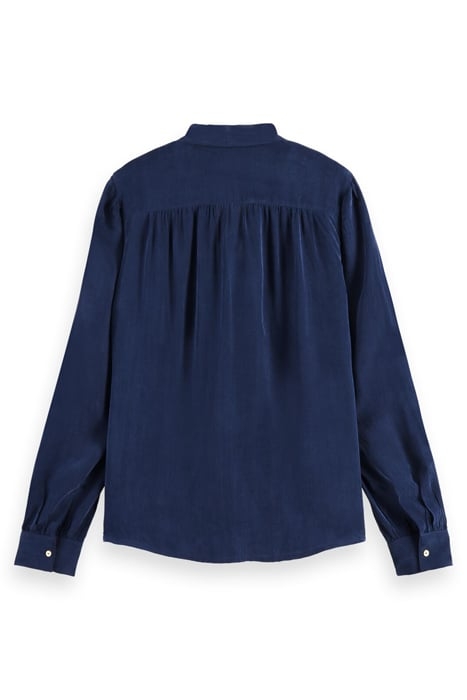 DRAPEY SEASONAL SHIRT WITH TIES AT NECK DEEP SPACE 2