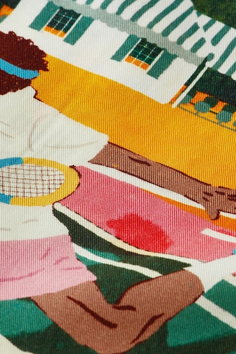 TENNIS PLACEMENT PRINT SHORT-SLEEVED TENCEL SHIRT TENNIS PRI 5