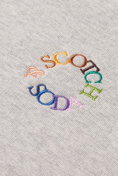 LOGO REGULAR-FIT HOODIE IN ORGANIC COTTON GREY MELANGE 3