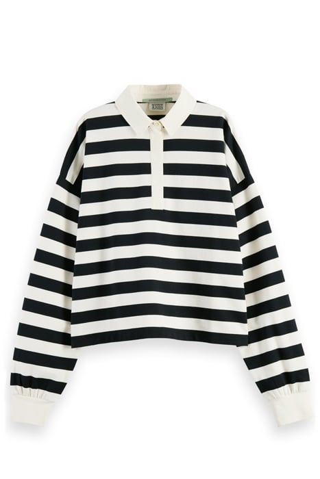 MIXED STRIPE BASEBALL LONG-SLEEVE T-SHIRT IN ORGANIC COTTON 1