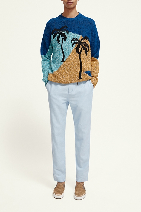 WARREN COTTON/LINEN TWILL JOGGER SKY 4