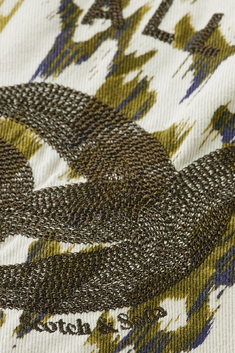 MILITARY SHIRT BRUSHED IKAT ARMY GREEN 3