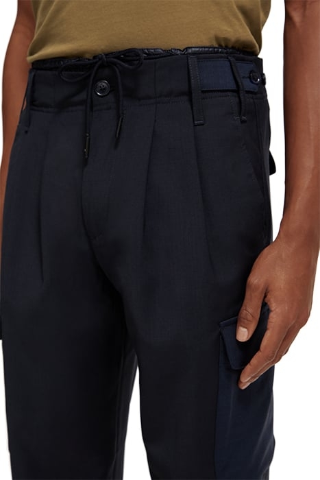 FORMAL LOOSE TAPERED-FIT DOUBLE PLEATED CARGO CHINO NIGHT 7