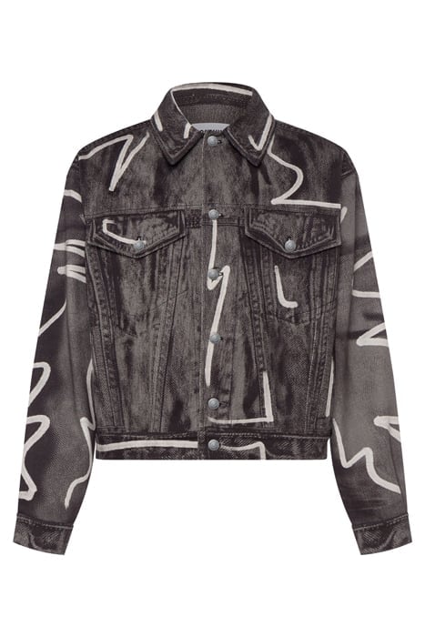 SHADOWS & SQUIGGLES COTTON BULL JACKET GREY 3