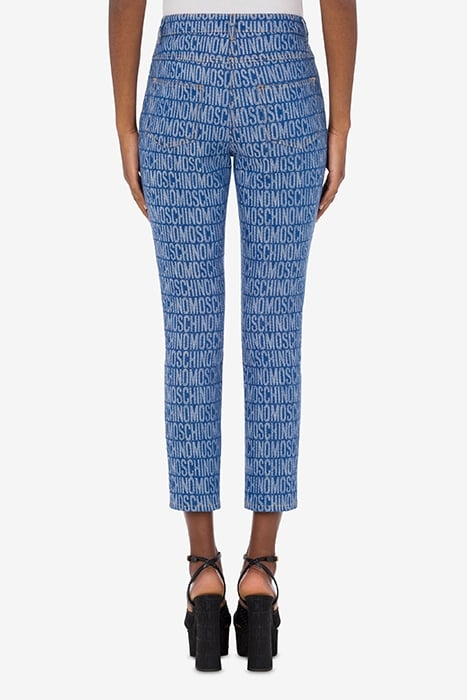 ALLOVER LOGO DENIM TROUSERS BLUE 2