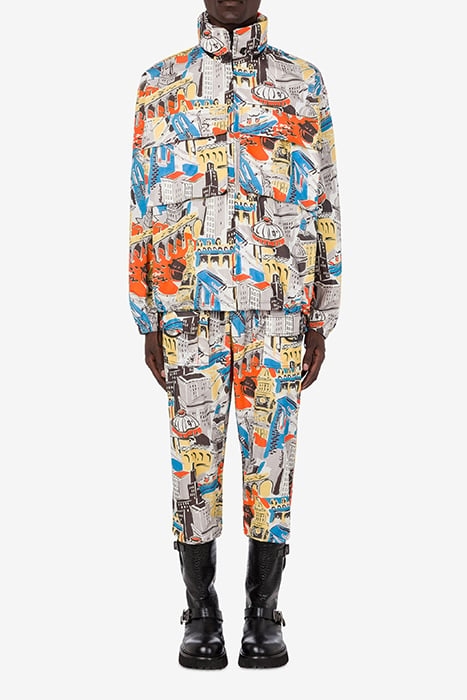 CITY PRINT NYLON WINDBREAKER GREY 1