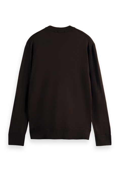 ESSENTIALS - MERINO WOOL LOGO CREWNECK PULLOVER EARTH MELANG 2
