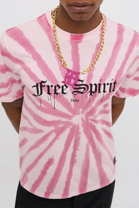 PINK TIE-DYE PRINT T-SHIRT 5