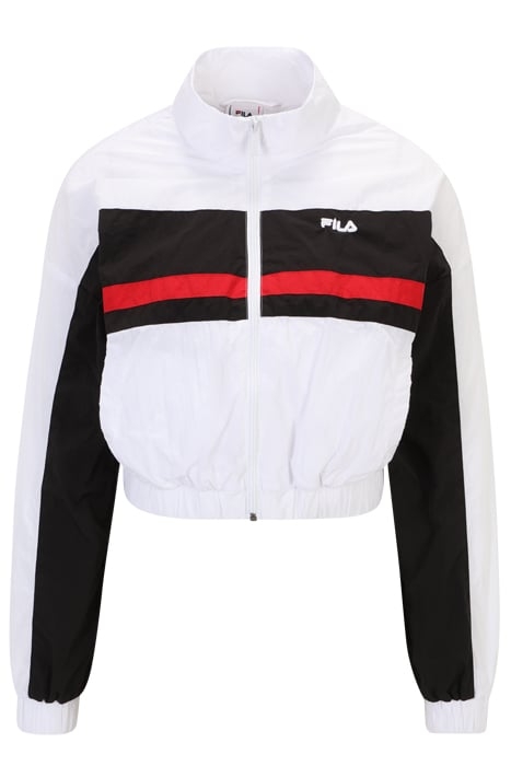 LUBU CROPPED TRACK JACKET BRIGHT WHITE-BLACK 4