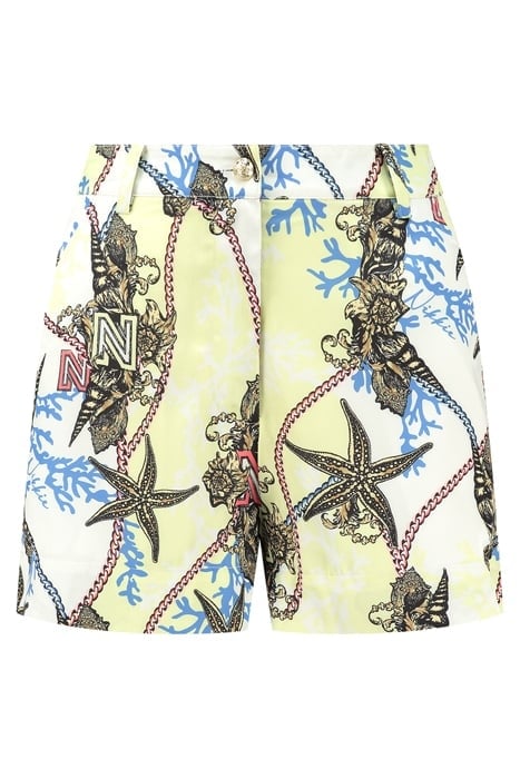 SUKI SHORTS LIME YELLOW/CORAL 1