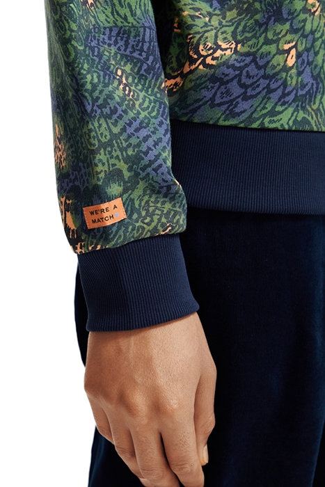 BIG AOP SWEATSHIRT NIGHT ORANGE CAMO 6