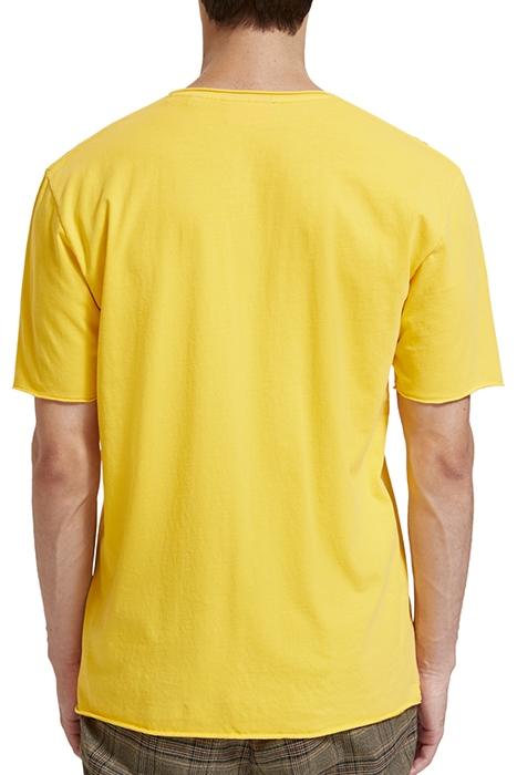 RELAXED FIT RAW EDGE T-SHIRT IN ORGANIC COTTON SPOTLIGHT 2