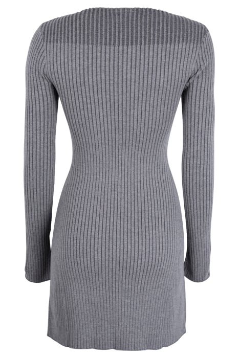 SELVA RIB DRESS GREY 2
