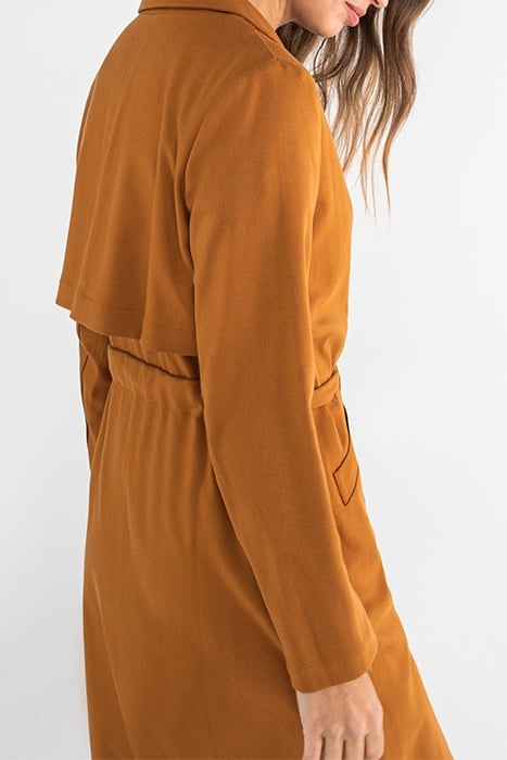 I.CODE FAWN TRENCH COAT WITH DECORATIVE BUTTONS 6