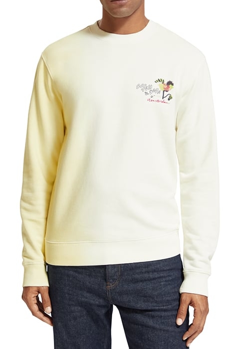 REGULAR FIT ARTWORK SWEATSHIRT WITH SPRAY IN ORGANIC COTTON 1
