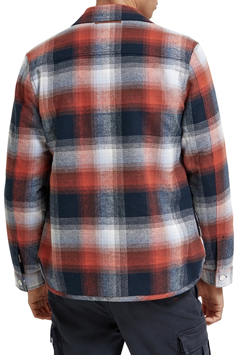 TEDDY LINED CHECKED OVERSHIRT BLUE RED CHECK 2