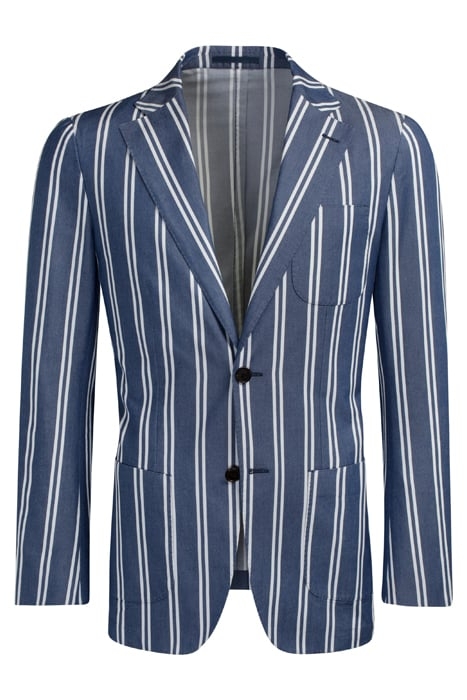 Blue Striped Jort Jacket 2