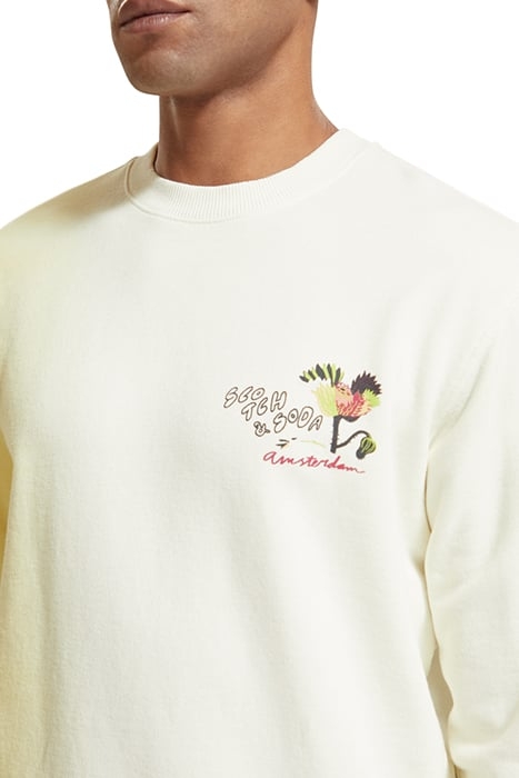 REGULAR FIT ARTWORK SWEATSHIRT WITH SPRAY IN ORGANIC COTTON 6