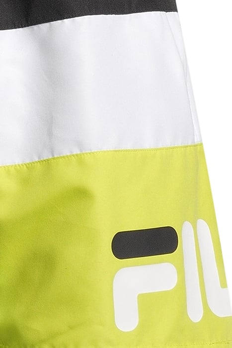 SIMBABWE BLOCKED BEACH SHORTS BLACK-BRIGHT WHITE-EVENING PRI 6