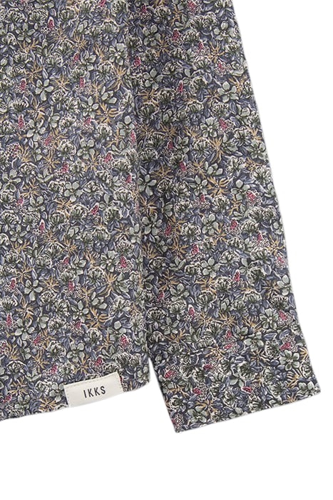 BOY'S GREEN LIBERTY MICRO FLOWER SHIRT 4