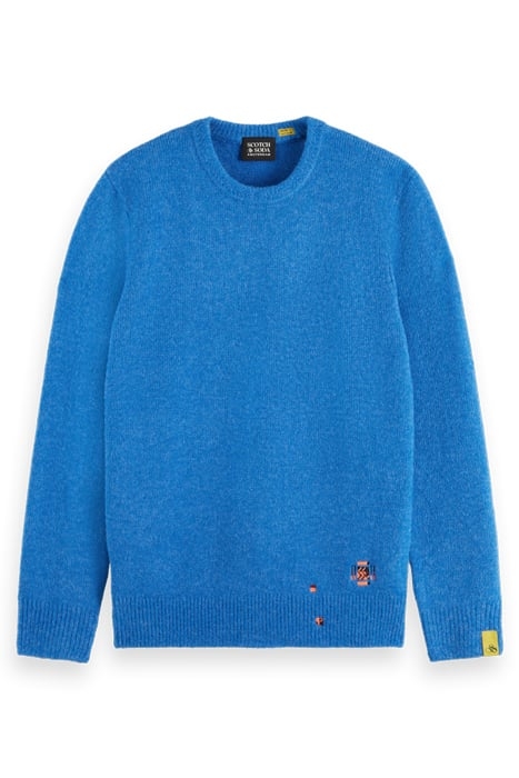 REGULAR FIT SOFTY-KNIT MELANGE PULL RHYTHM BLUE 1