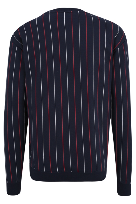 LOBITO PINSTRIPED CREW SWEAT BLACK IRIS/TWO COLOR STIPED 5