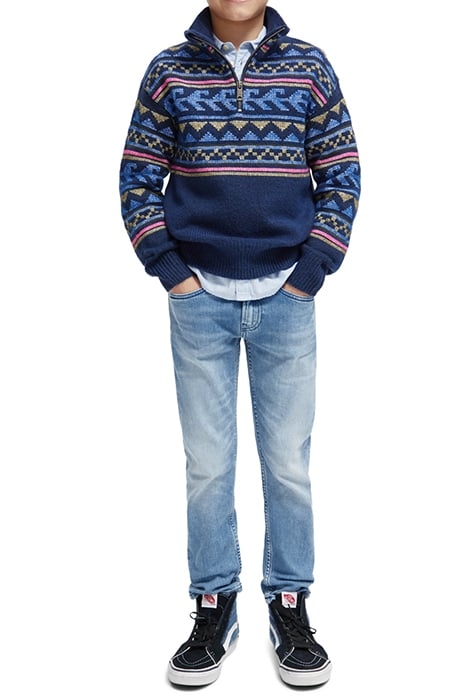 HALF-ZIP INTARSIA PULLOVER NIGHT 3