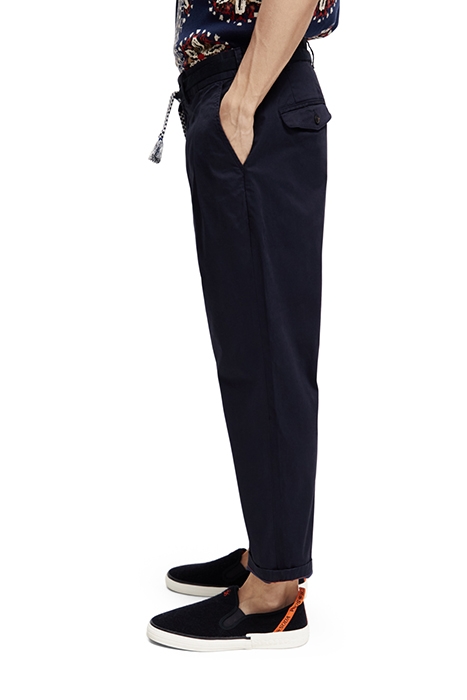 SEASONAL - BARREL-LEG PLEATED TWILL CHINO NIGHT 6