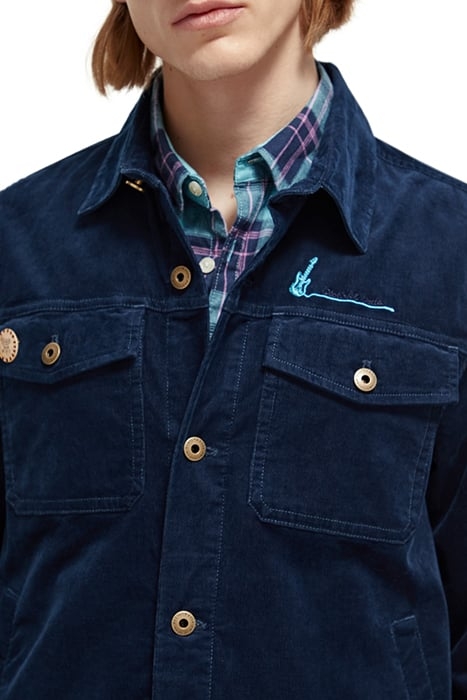 FINE CORDUROY TRUCKER JACKET STEEL 8