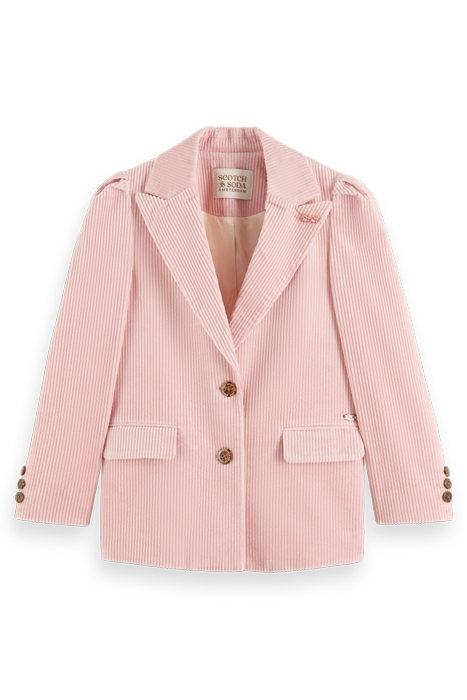 SINGLE-BREASTED CORDUROY BLAZER DUSTY PINK 4