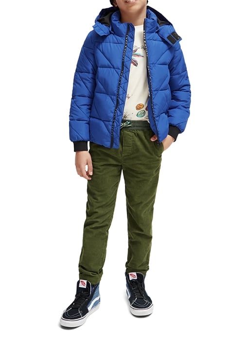 WATER REPELLENT HOODED RECYCLED POLYESTER JACKET COBALT 3