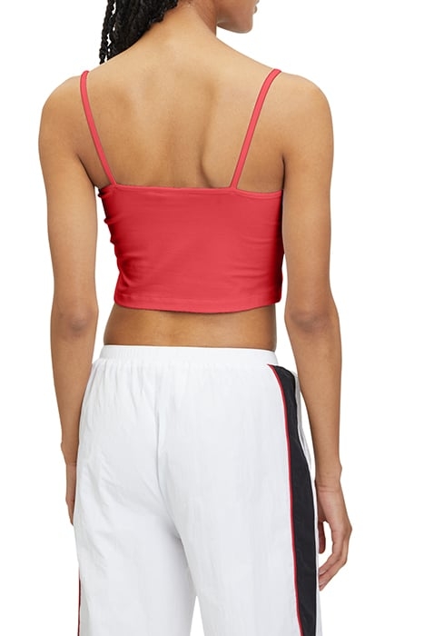 LONI CROPPED SPAGHETTI TOP CAYENNE 2