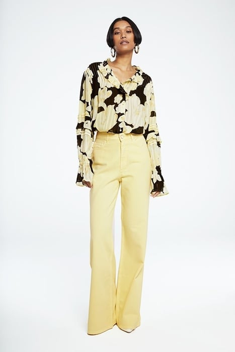 FERDI BLOUSE BLACK/LEMON SORBET 2