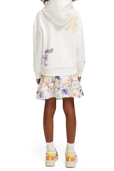 LOOSE-FIT ARTWORK HOODIE OFF WHITE 3