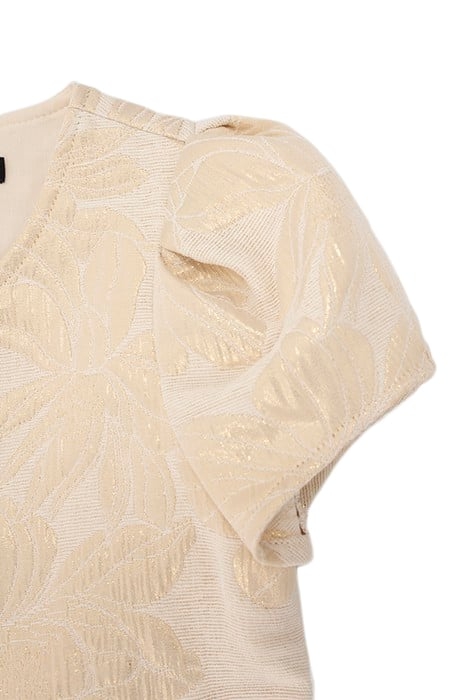 GIRLS’ BEIGE JACQUARD DRESS 3