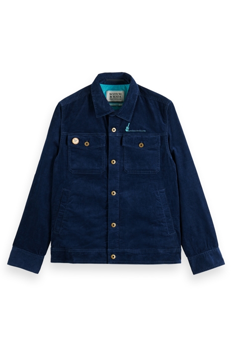 FINE CORDUROY TRUCKER JACKET STEEL 4