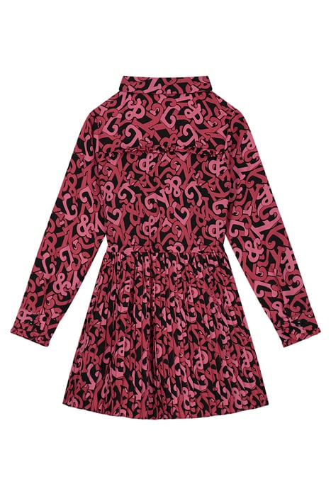 ILONA LOGO DRESS BLACK/CARDINAL RED/FRUIT PAVE 2