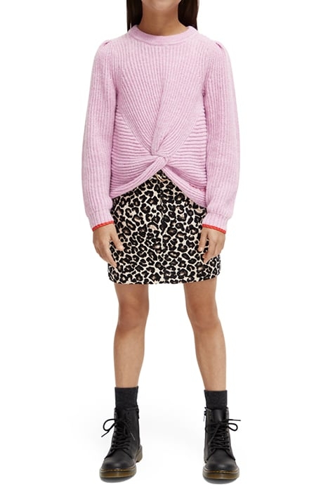 RELAXED-FIT KNOTTED PULLOVER DISCO MELANGE 3