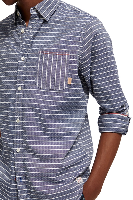 YARN DYED STRIPE SHIRT NIGHT STRIPE 8