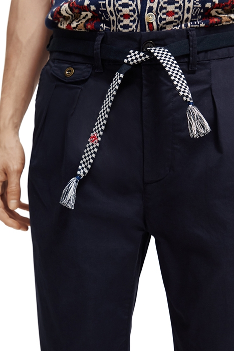 SEASONAL - BARREL-LEG PLEATED TWILL CHINO NIGHT 7