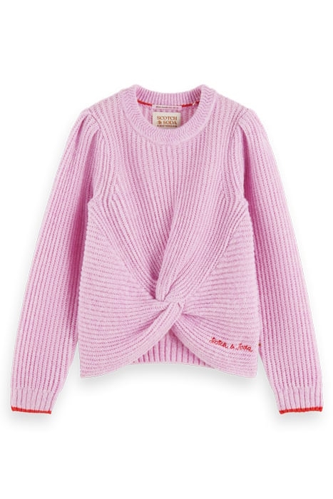 RELAXED-FIT KNOTTED PULLOVER DISCO MELANGE 4