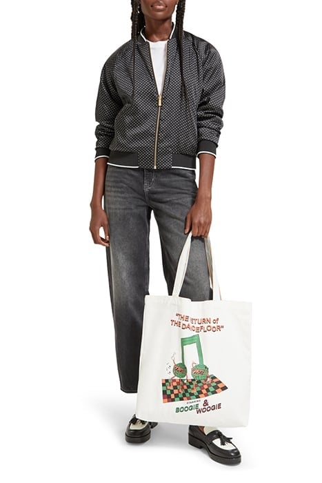 CANVAS ARTWORK TOTE WHITE 4