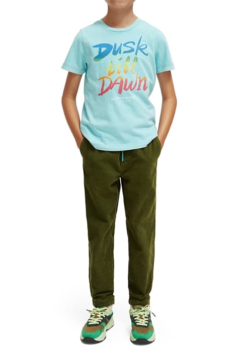 REGULAR FIT ARTWORK T-SHIRT IN ORGANIC COTTON TOPAZ 3