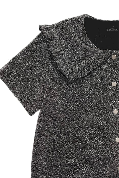 GIRLS’ BLACK GLITTERY COLLARED SHIRT 3