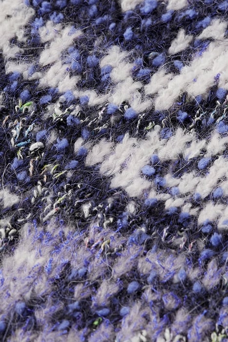 TAPE YARN INTARSIA CARDIGAN OFF WHITE 7